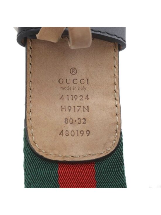 Gucci Sherry Line Interlocking Belt 80 32 Green Red main image 6